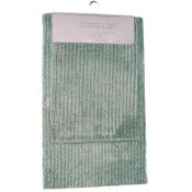Wholesale - 2pc MINT HI-LO SHINY CHENILLE SPONGE BATH MAT SET
